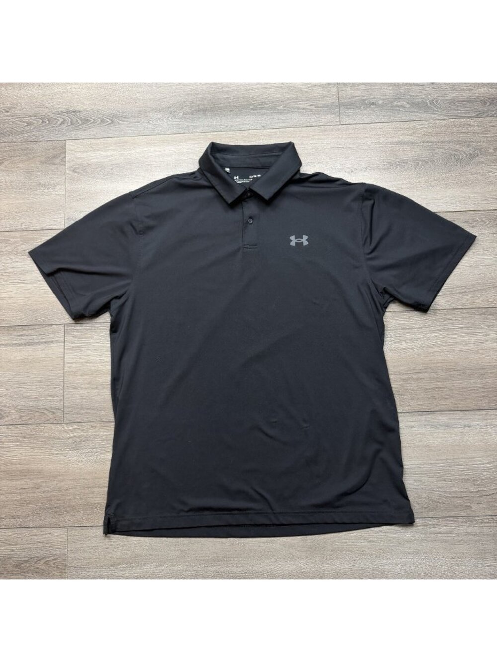 Under Armour Mens Polo Shirt XL Black Loose Fit